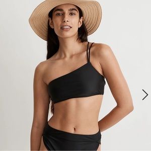 Madewell Double Cross Bikini Top - Black